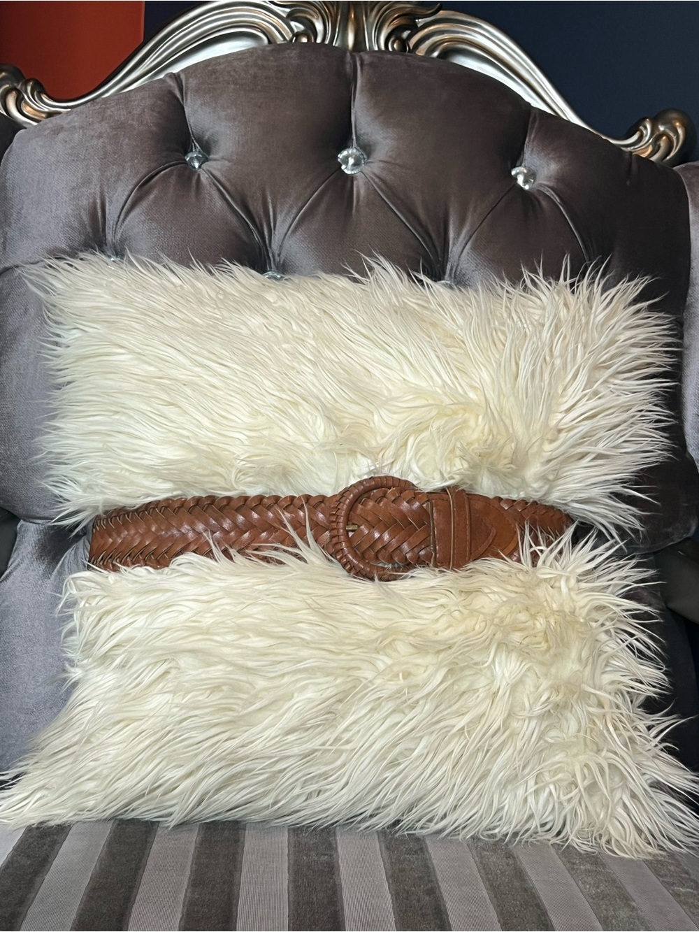 🤎👜 Brown Braided Woven Leather Waist Belt 🌿✨